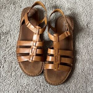 Clarks Brown Leather gladiator Sandals